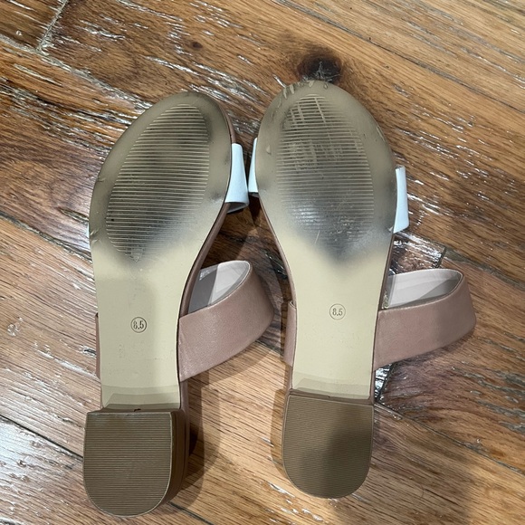 Lulus White and Nude Slide Sandals Size 8.5 - Picture 7 of 7